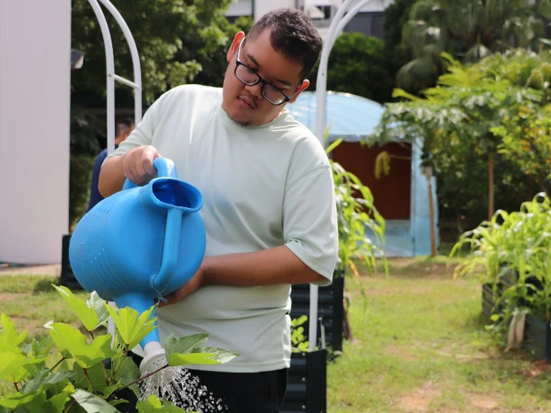 Imaan at the urban farm